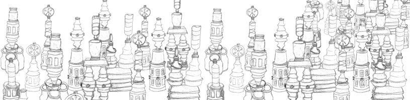 Tracey Clement, concept drawing for 'Plastic City', 2010. 